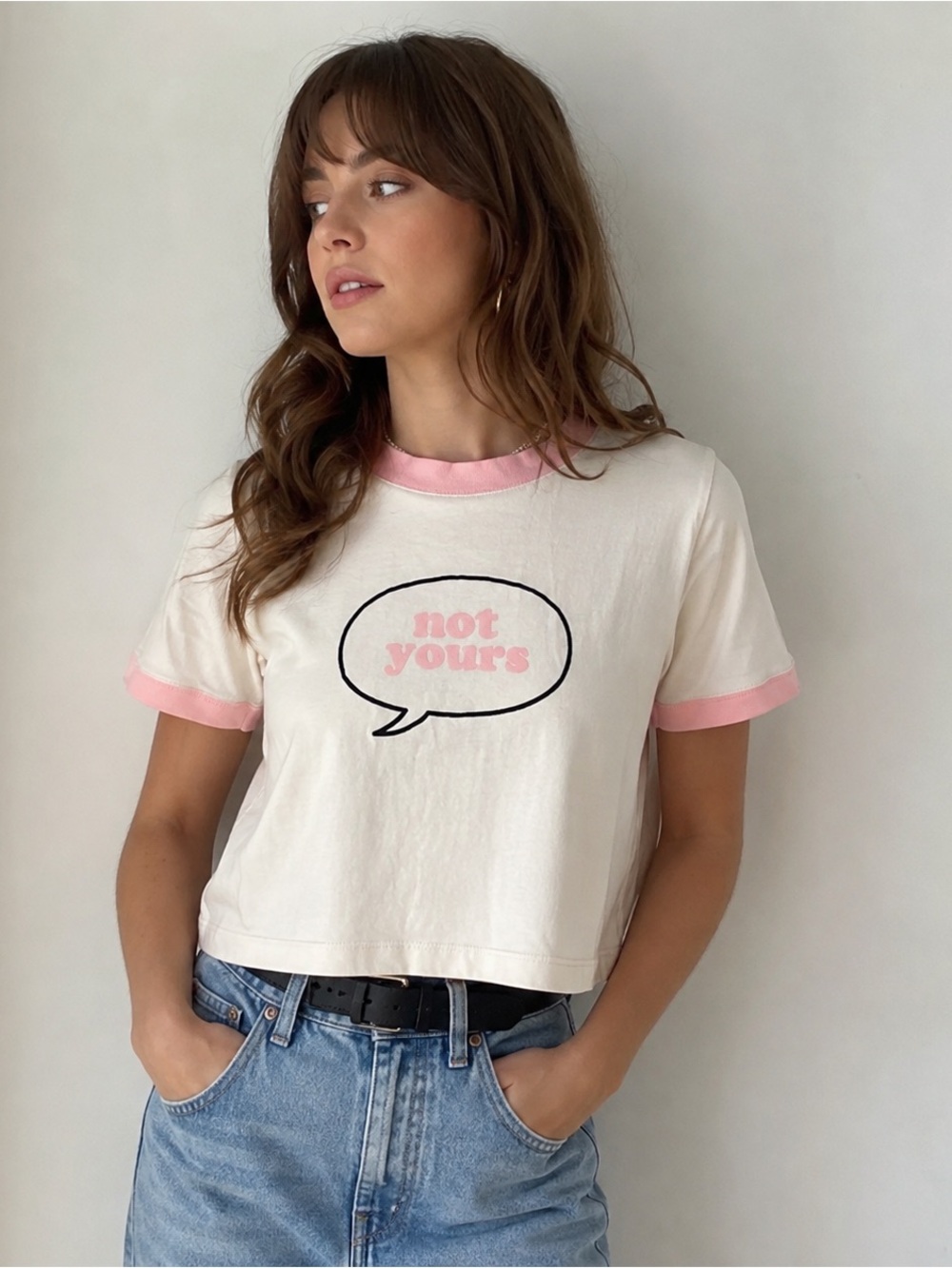 Rachel Antonoff x Betty & Veronica “Not Yours” Graphic Cropped Ringer Tee Medium